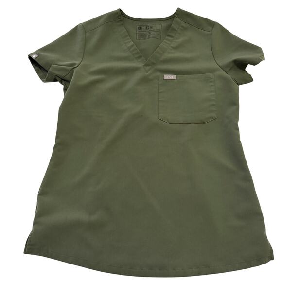 Figs Caterina scrub top Moss Green PO #3075 sz XXS nurse medical - Picture 1 of 8